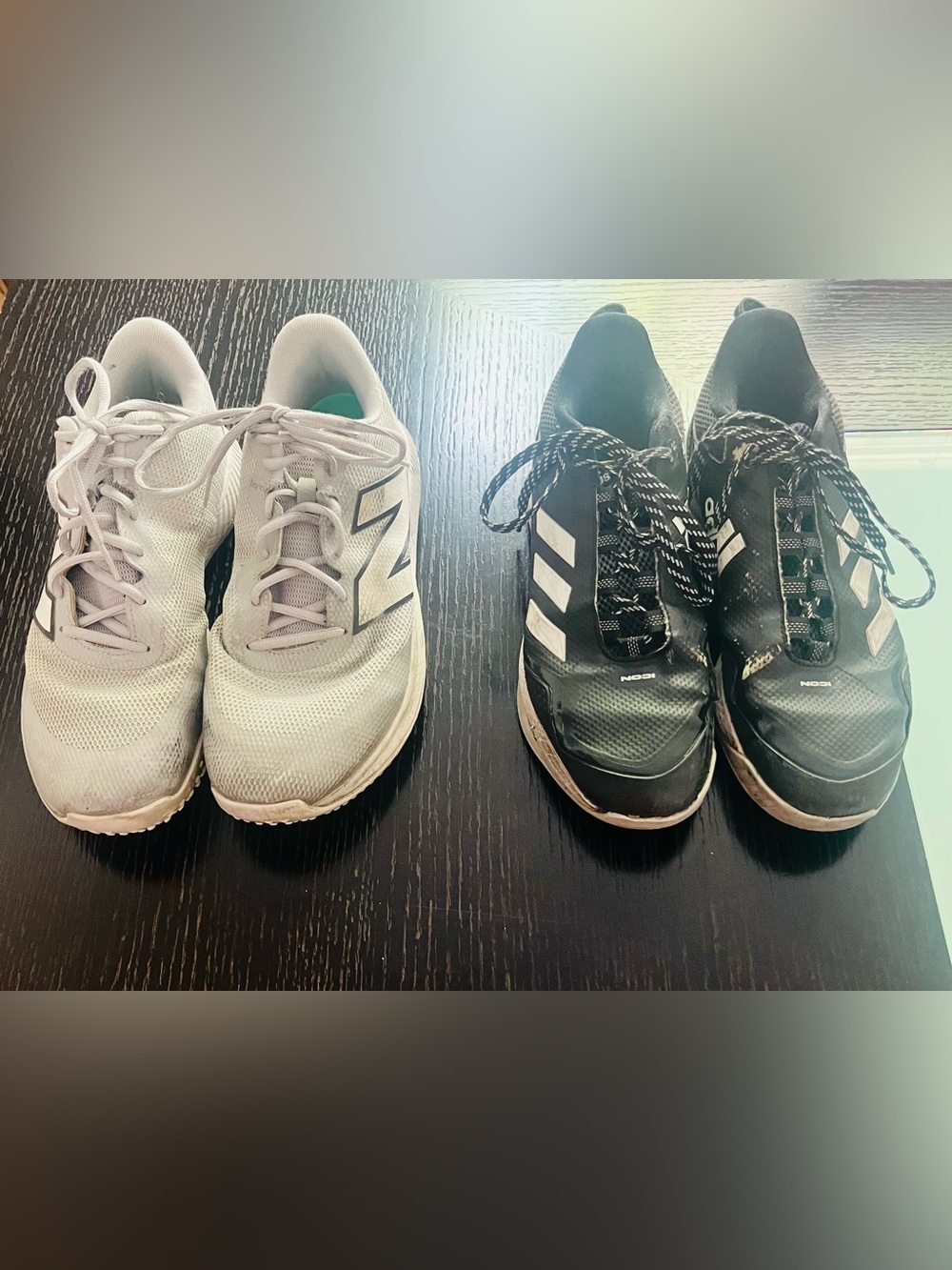 Black Adidas + Nike New Balance Turf Shoes